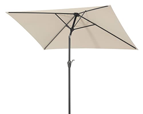 Schneider Sonnenschirm Bilbao, natur, 210 x 130 cm rechteckig, 621-02, Gestell Stahl, Bespannung...