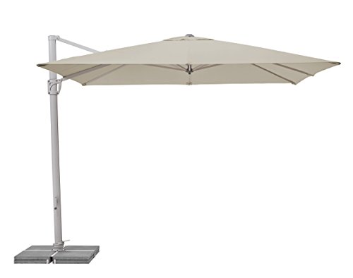 Suncomfort by Glatz Sonnenschirm Sunflex, off grey, 300 x 300 cm quadratisch, Gestell Aluminium,...