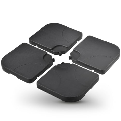 Juskys Schirmgewicht 4er-Set Quad für Schirmständer mit 60 Liter Wasser oder 80 kg Sand befüllbar...