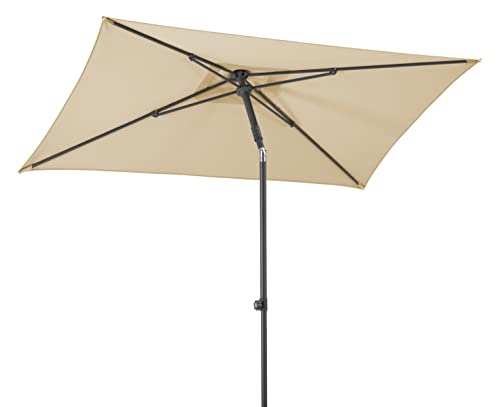 Schneider-Schirme Sonnenschirm Sevilla, natur, 240 x 140 cm rechteckig, 667-02, Gestell Stahl,...