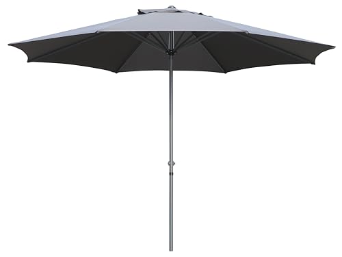 Pure Home & Garden XXL Kurbelschirm Sunny rund 400 cm anthrazit, mit UV-Schutz 40 Plus und...