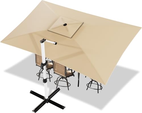 Devoko Sonnenschirm Balkon 300x400x260 cm Alu Ampelschirm mit Abdeckung, Wasserabweisend...