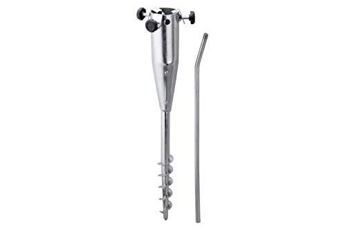 Schneider Bodendübel für Gartenschirme, 888-00, Stahl, Gesamtlänge 50 cm, 1.4 kg silber