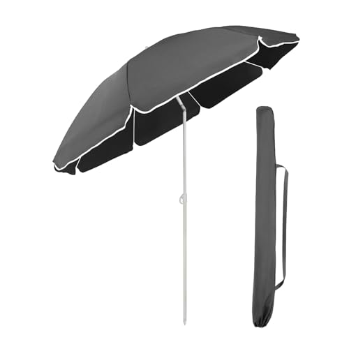 Sekey 160cm GRS-zertifizierter Sonnenschirm für Garten & Terrasse | Höhenverstellbar & Neigbar mit...