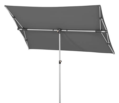 Schneider Sonnenschirm Novara, anthrazit, 190 x 140 cm rechteckig, 758-15, Gestell Alu/Stahl,...