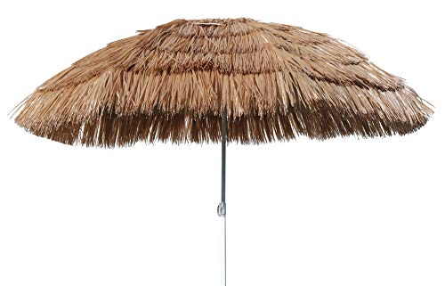 Spetebo Hawaii Strandschirm Ø 165cm - knickbar - Sonnenschirm Gartenschirm Balkonschirm