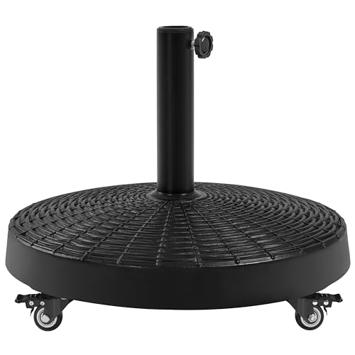 Yaheetech Sonnenschirmständer mit Rollen Rundes Schirmgewicht Φ 52 cm Stabiler Schirmhalter für...