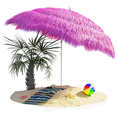 Kingsleeve Sonnenschirm Hawaii Ø160cm Neigbar Höhenverstellbar UV Schutz 30+ Groß Rund Balkon...